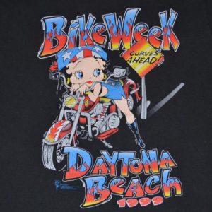 Vintage 90s T-Shirt Betty Boop Bike Week Daytona Fits M to L