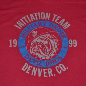 Vintage 90s Devil Dogs Marines USMC T-Shirt - L