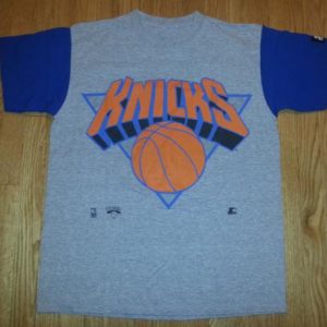 90s NY Knicks T-Shirt Starter NBA Basketball Heather Gray XL