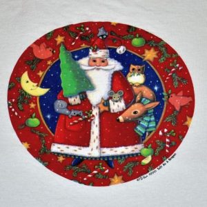 Vintage 90s Father Christmas T-Shirt - L