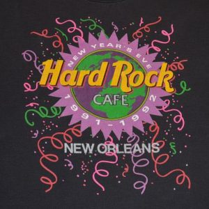 Vintage 90s Hard Rock Cafe New Orleans T-Shirt New Year's XL