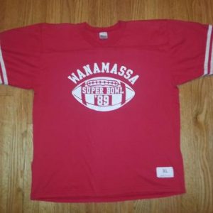 80s Wanamassa 1989 Super Bowl Football Jersey-Style Tee XL