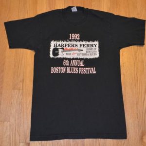 VTG 90s T-Shirt HARPER'S FERRY Boston Blues Festival Sz L