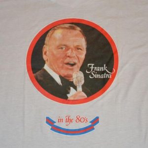 Vintage 80s Frank Sinatra Iron-On T-Shirt - Sz S-M