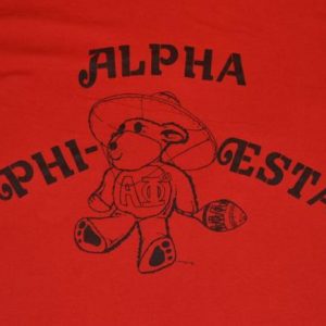 Vintage 90s Alpha Phi-Esta Frat T-Shirt - L/XL