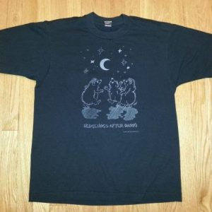 Vintage 90s Dancing HEDGEHOGS AFTER DARK T-Shirt Sz L