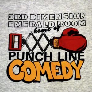 Vintage 90s 3rd Dimension Emerald Room Punchlin Comedy Tee L