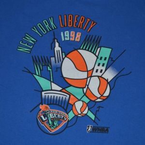 Vintage 90s WBNA NY Liberty T-Shirt - XL