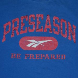 Vintage 90s REEBOK PreSeason Be Prepared T-Shirt Sz XL