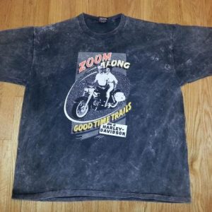 VTG 80s HARLEY DAVIDSON T-Shirt Zoom Along Fits XL - 3XL