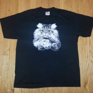 VTG 90s PERSIAN CAT T-ShirtGreen Eyes KittySz L