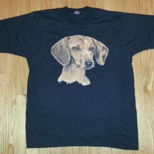 80s 90s Dachshund Tee German Wiener Weenie Dog Dash It Hound