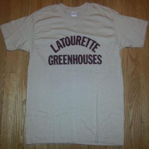 70s Latourette Greenhouses Tee Gardening Beige Brown M/L