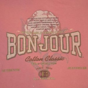 Vintage 80s T-Shirt Bonjour Jeans Action - XL