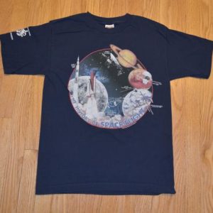 VTG 90s HISTORY OF SPACE FLIGHT T-Shirt Young Astronauts M/L