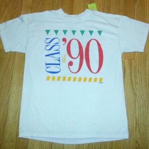 Vintage CLASS OF 1990 T-Shirt School Graduation Sz L