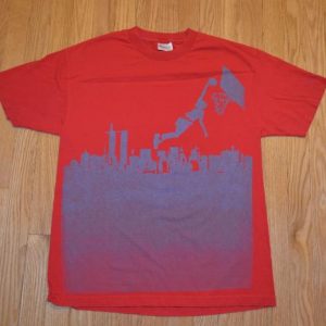 VTG 90s ABOVE NYC T-Shirt Basketball Dunk Air Skyline Sz L