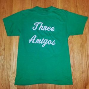 VTG 80s THREE AMIGOS T-Shirt Felted Script Movie? Sz M