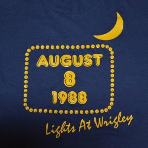 Vintage 80s Wrigley Field Lights Chicago Cubs T-Shirt - L