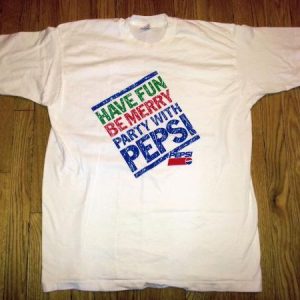 90s Pepsi Christmas T-Shirt Have fun Be Merry Soda Cola XL