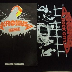 VINTAGE 1981 KROKUS TOUR T-SHIRT & PROGRAMME PLUS SIGNATURE