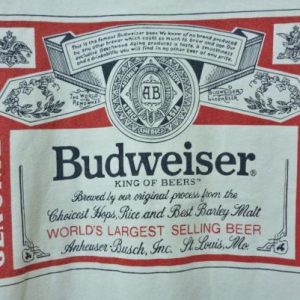 VINTAGE 80S BUDWEISER KING OF BEER T-SHIRT