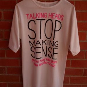 VINTAGE 1984 TALKING HEADS STOP MAKING SENSE MOVIE T SHIRT