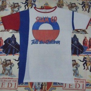 VINTAGE 1980 SHAM 69 "TELL THE CHILDREN" SINGLES PROMO TEE