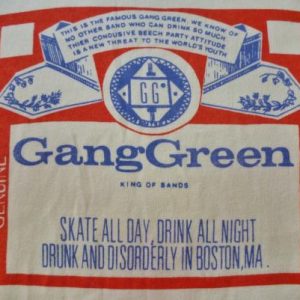 VINTAGE 1990 GANG GREEN BUDWEISER EUROPE TOUR T-SHIRT