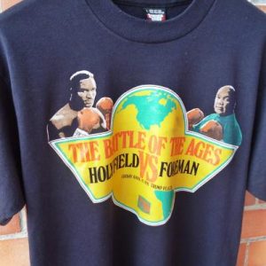 VINTAGE 1991 HOLYFIELD VS FOREMAN BOXING T-SHIRT