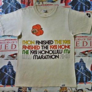 VINTAGE 1981 HONOLULU MARATHON NIKE CRAZY HAWAII T-SHIRT