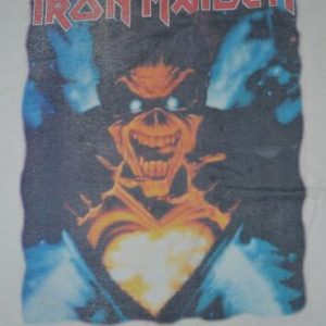 Vintage 80s IRON MAIDEN Tour Concert Promo album T-shirt