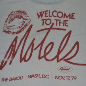 Vintage 70s THE MOTELS Dc 101 FM Stereo Tour Concert T-shirt