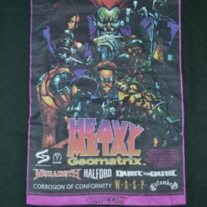 Vintage 90s HEAVY METAL Geomatrix game T-shirt