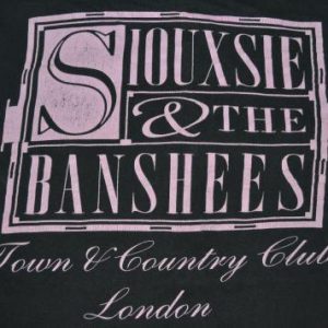 Vintage SIOUXSIE And THE BANSHEES Town & Country Club Tshirt