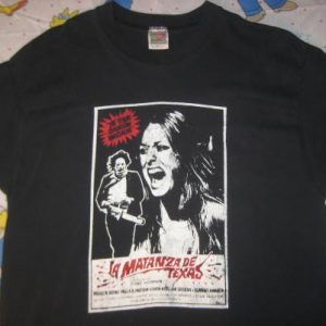 Vintage Texas Chainsaw Massacre Mexican movie poster t-shirt