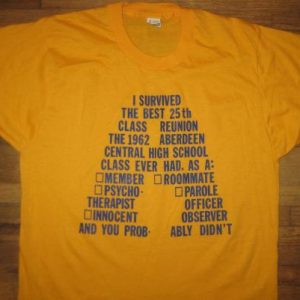 Vintage 1987 Aberdeen High School reunion t-shirt