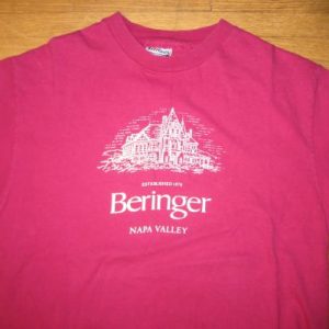 Vintage Late 1980's, early 1990's Beringer Wine t-shirt, L