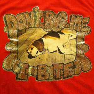 Vintage 1970's lazy beagle dog iron-on t-shirt