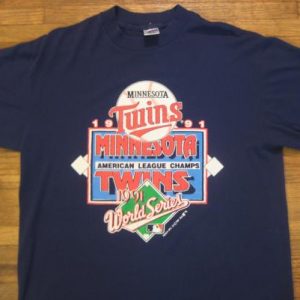 Vintage 1991 Minnesota Twins world series t-shirt, large