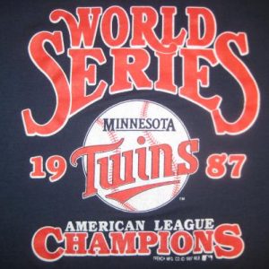 Vintage 1987 Minnesota Twins t-shirt, L XL