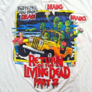 Vintage '88 Return of the Living Dead 2 horror movie t-shirt