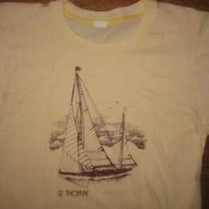 Vintage 1970's Saint Thomas sailing t-shirt, island living