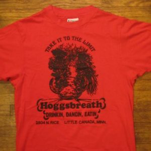 Vintage 1980's Hoggsbreath Saloon t-shirt bar drinking