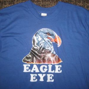 vintage 1980's Eagle Eye iron-on t-shirt, sparkly and shiny