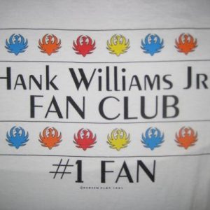 Vintage 1991 Hank Williams Jr fan club t-shirt, L XL