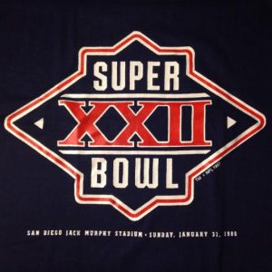 Vintage 1988 Super Bowl XXII t-shirt