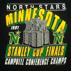 Vintage 1991 Minnesota North Stars hockey t-shirt