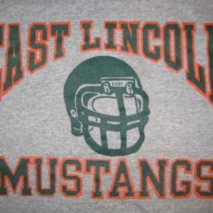 Vintage 1980's Mustangs football t-shirt, soft and thin, M