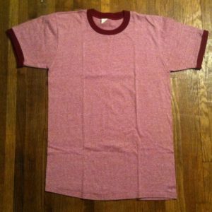 Vintage Beautiful 1970's heather pink blank ringer t-shirt